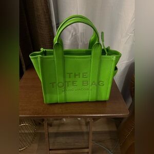 Authentic Marc Jacobs Small Leather Green Tote Bag